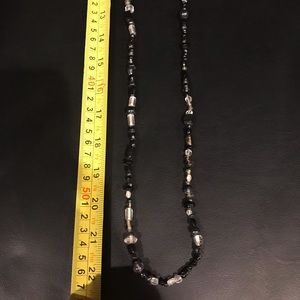 Black and white beaded necklace